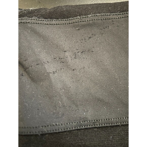 Onzie Mesh Inset Crop Legging S/M Black Mid-Rise Pull On Yoga Athletic EUC B73 - Picture 7 of 7